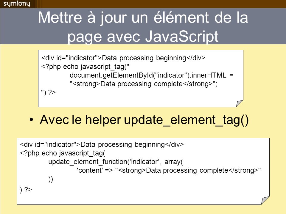 Symfony AJAX integration. ppt t l charger